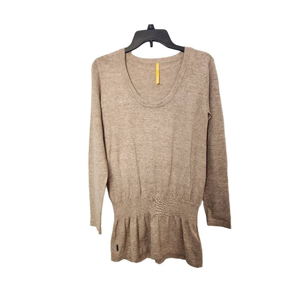 Lole drop waist cozy pullover sweater tan size medium